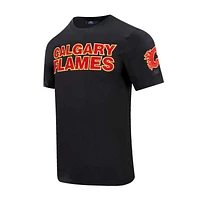 Men's Pro Standard Black Calgary Flames Classic Chenille T-Shirt