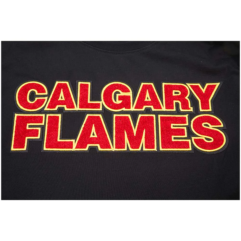 Men's Pro Standard Black Calgary Flames Classic Chenille T-Shirt