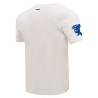 Men's Pro Standard Cream Calgary Flames Varsity Blues T-Shirt
