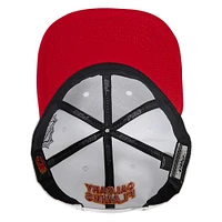 Men's Pro Standard White/Red Calgary Flames Two-Tone Classic Snapback Hat