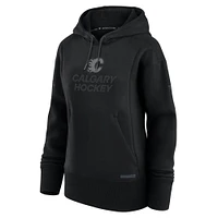 Women's Fanatics  Black Calgary Flames Authentic Pro Rink Fleece Full-Zip Jacket