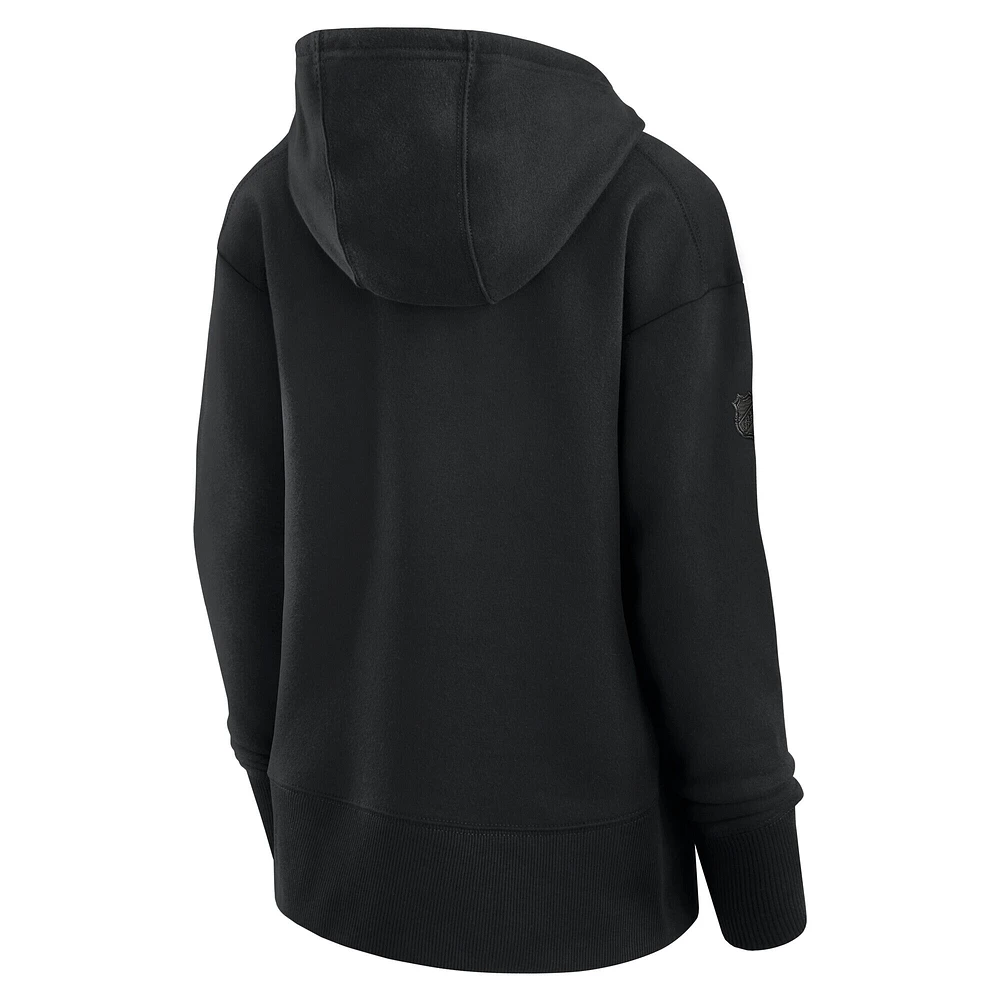 Women's Fanatics  Black Calgary Flames Authentic Pro Rink Fleece Full-Zip Jacket
