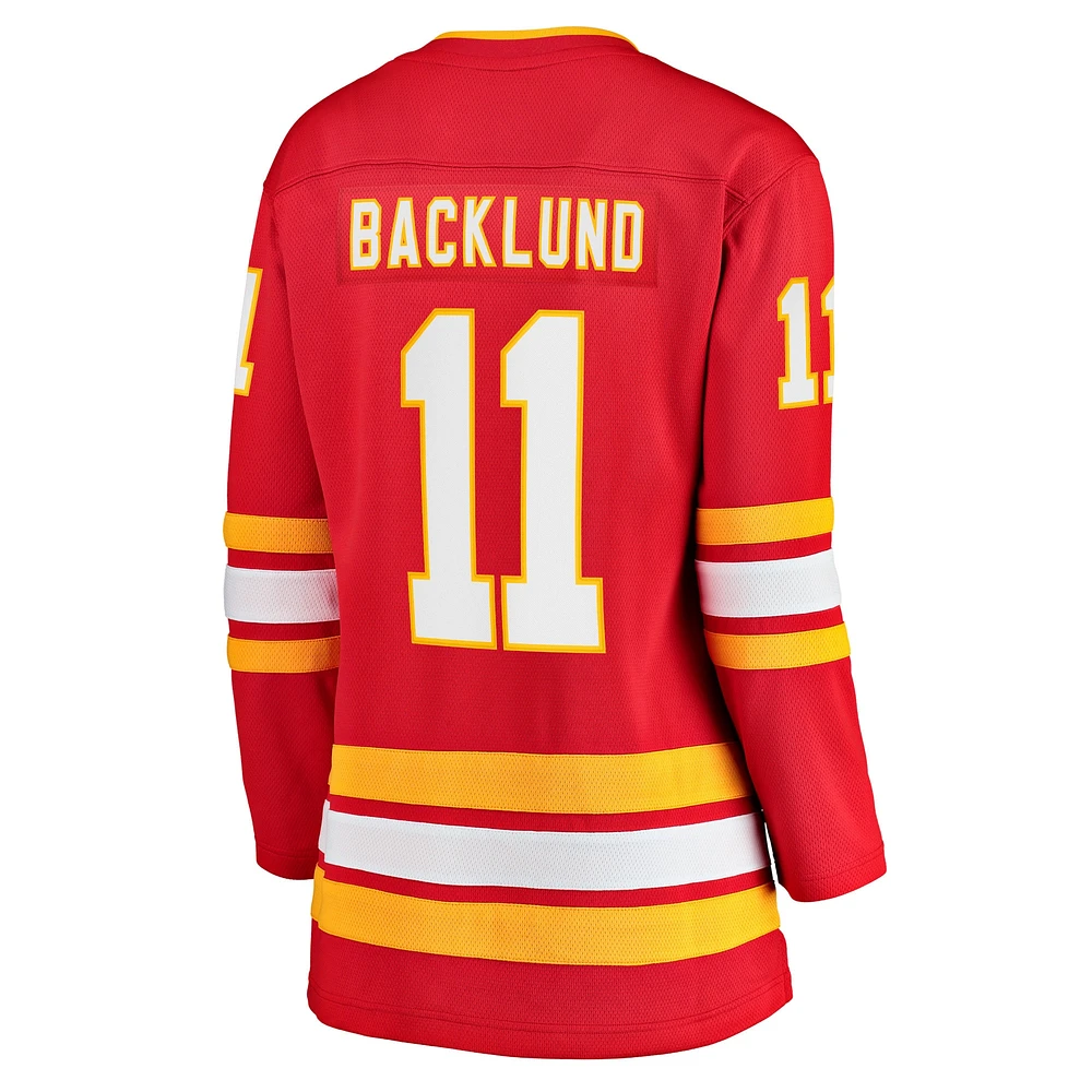 Women's Fanatics Mikael Backlund Red Calgary Flames Home Team Breakaway Player Jersey