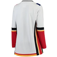 Women's Fanatics White Calgary Flames Away Breakaway - Blank Jersey