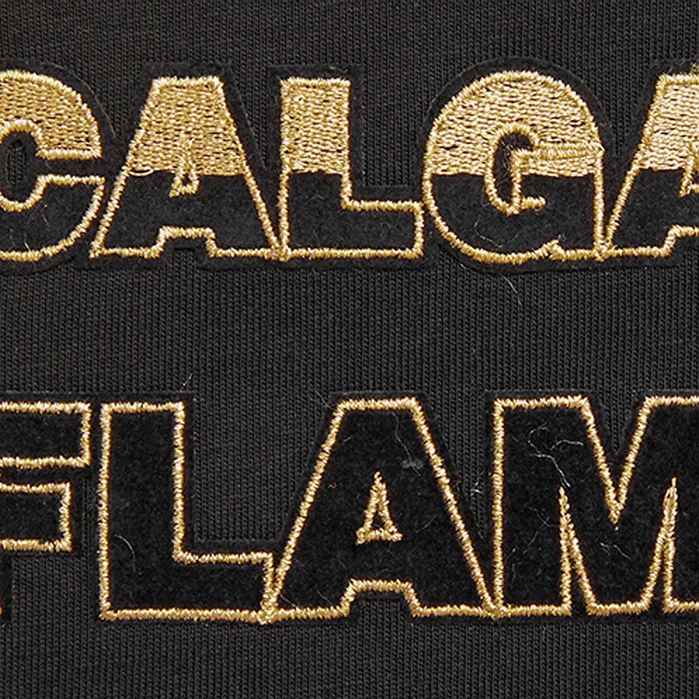 Women's Pro Standard Black Calgary Flames Boxy T-Shirt