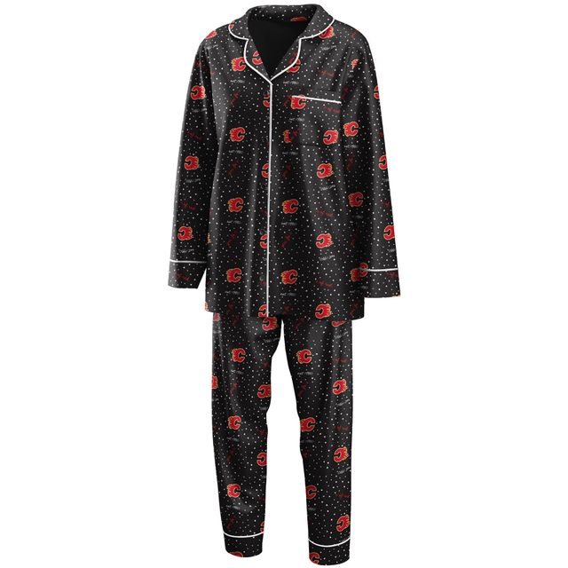 V117415 FLAMMES NOIR FA21 ENSEMBLE PYJAMA FEMME BEDLADSLP