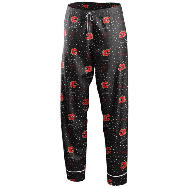 V117415 FLAMMES NOIR FA21 ENSEMBLE PYJAMA FEMME BEDLADSLP
