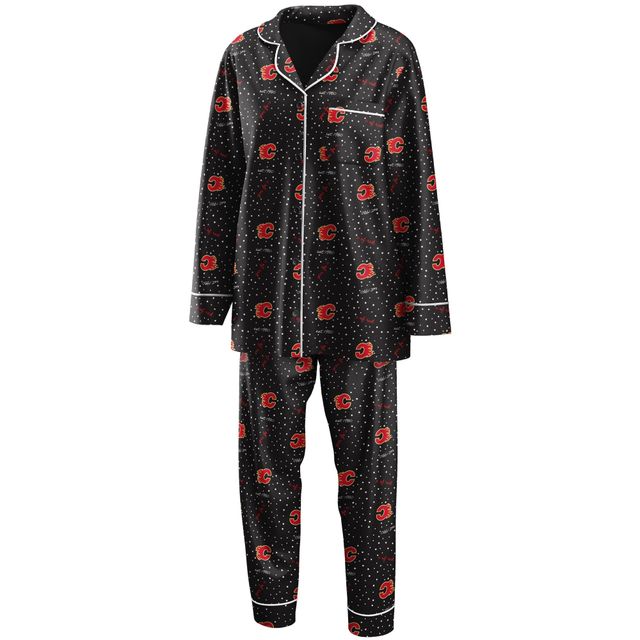 V117415 FLAMMES NOIR FA21 ENSEMBLE PYJAMA FEMME BEDLADSLP