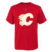 Youth Jonathan Huberdeau Red Calgary Flames  Name & Number T-Shirt
