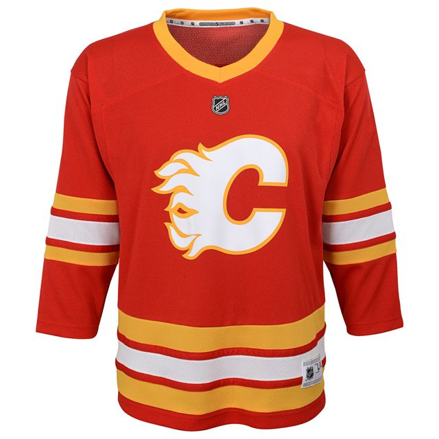 Maillot vierge des Flames de Calgary pour jeunes, réplique à domicile, rouge