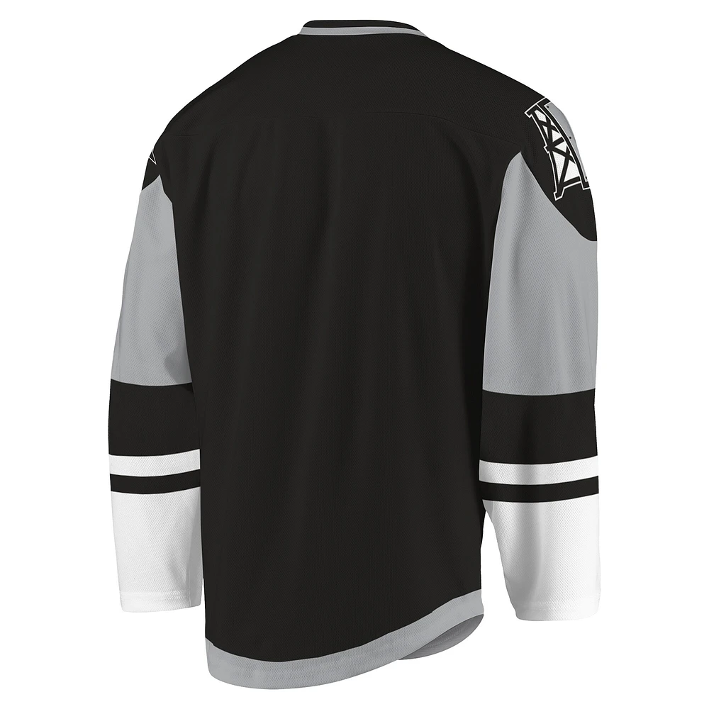 Youth Black/Gray Calgary Roughnecks Sublimated Replica Jersey