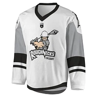 Youth White/Gray Calgary Roughnecks Sublimated Replica Jersey