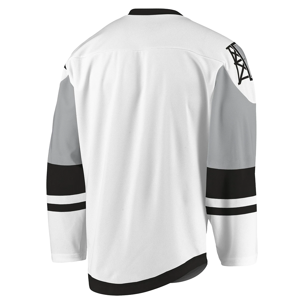 Youth White/Gray Calgary Roughnecks Sublimated Replica Jersey