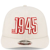 Casquette ajustable Snapback 9FIFTY crème pour hommes des Stampeders de Calgary Turf Traditions Retro Crown de New Era