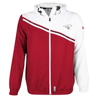 Veste rouge à fermeture éclair intégrale tissée Ripstop des Stampeders de Calgary New Era pour hommes