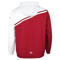 Veste rouge à fermeture éclair intégrale tissée Ripstop des Stampeders de Calgary New Era pour hommes