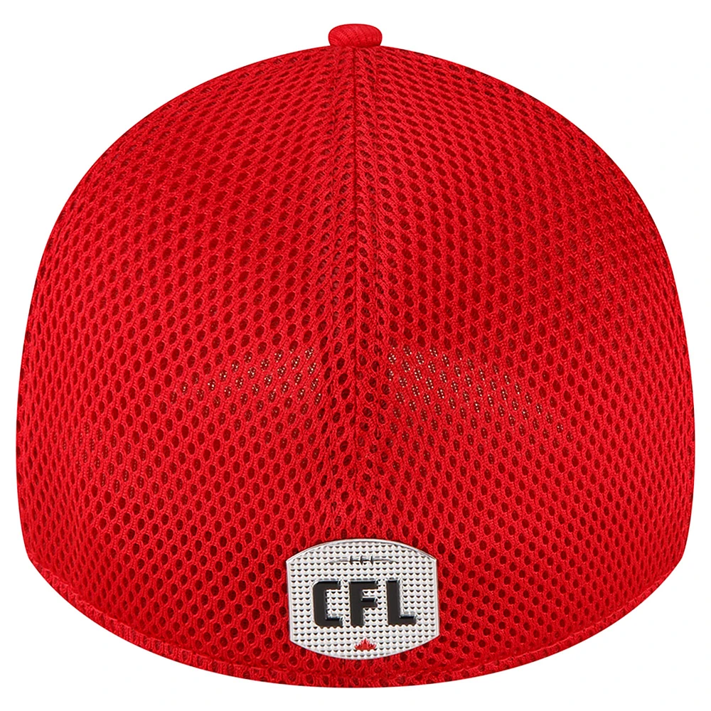 Men's New Era  Red Calgary Stampeders Sideline 39THIRTY Flex Hat