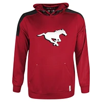 Men's New Era Red Calgary Stampeders Sideline Shuffle Pullover Hoodie