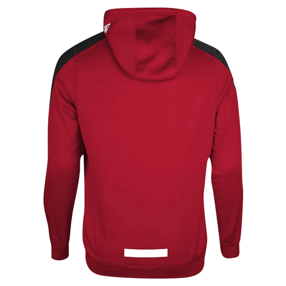 Men's New Era Red Calgary Stampeders Sideline Shuffle Pullover Hoodie