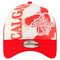 Men's New Era Red Calgary Stampeders Turf Traditions 9FORTY Adjustable Hat