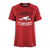 Women's New Era Red Calgary Stampeders Sideline Circuit Raglan Performance T-Shirt
