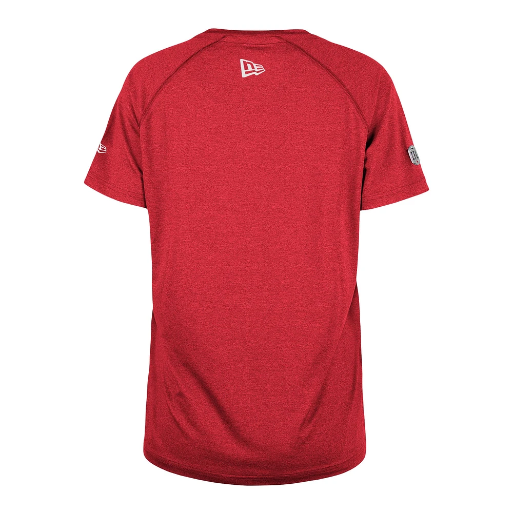 Women's New Era Red Calgary Stampeders Sideline Circuit Raglan Performance T-Shirt