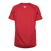 Women's New Era Red Calgary Stampeders Sideline Circuit Raglan Performance T-Shirt