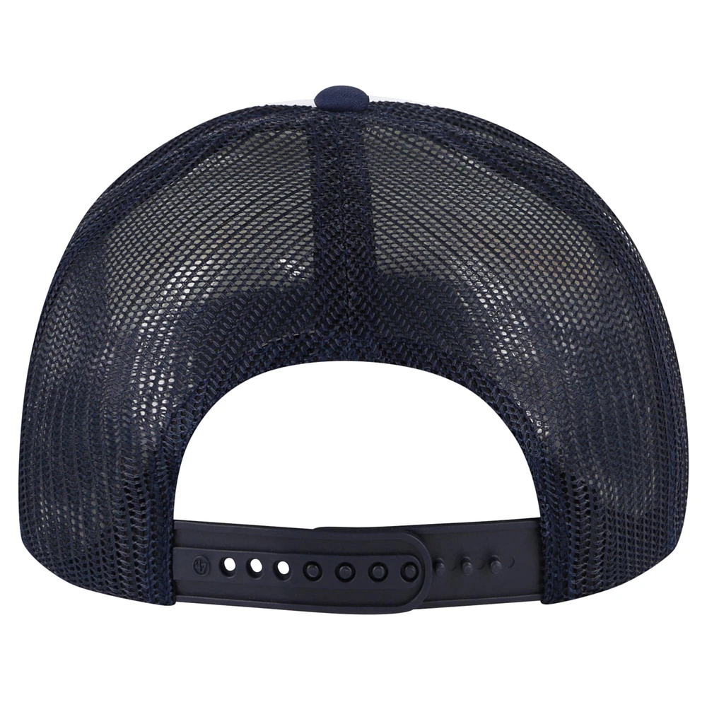 Men's '47 White/Navy California Angels Cooperstown Collection Wax Pack Express Trucker Adjustable Hat