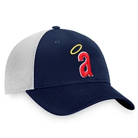 Men's Fanatics Navy/White California Angels Cooperstown Collection Core Trucker Snapback Hat