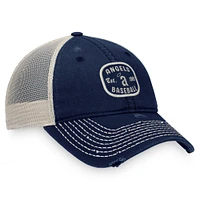 Men's Fanatics Navy California Angels Distressed Patch Trucker Adjustable Hat