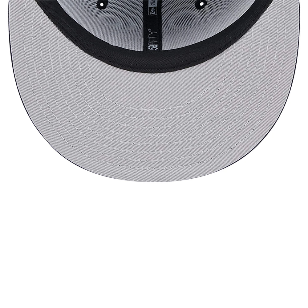 Men's New Era Black California Angels Cooperstown Collection Retro Spring Training 59FIFTY Fitted Hat