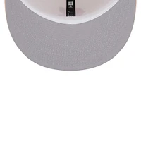 Men's New Era Cream/Pink California Angels Cooperstown Collection Chrome Anniversary 59FIFTY Fitted Hat