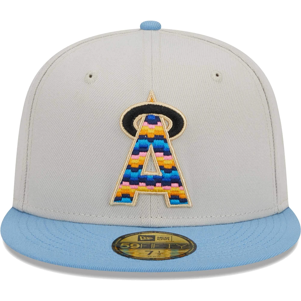 Casquette ajustée 59FIFTY California Angels Beach Front naturelle New Era pour homme