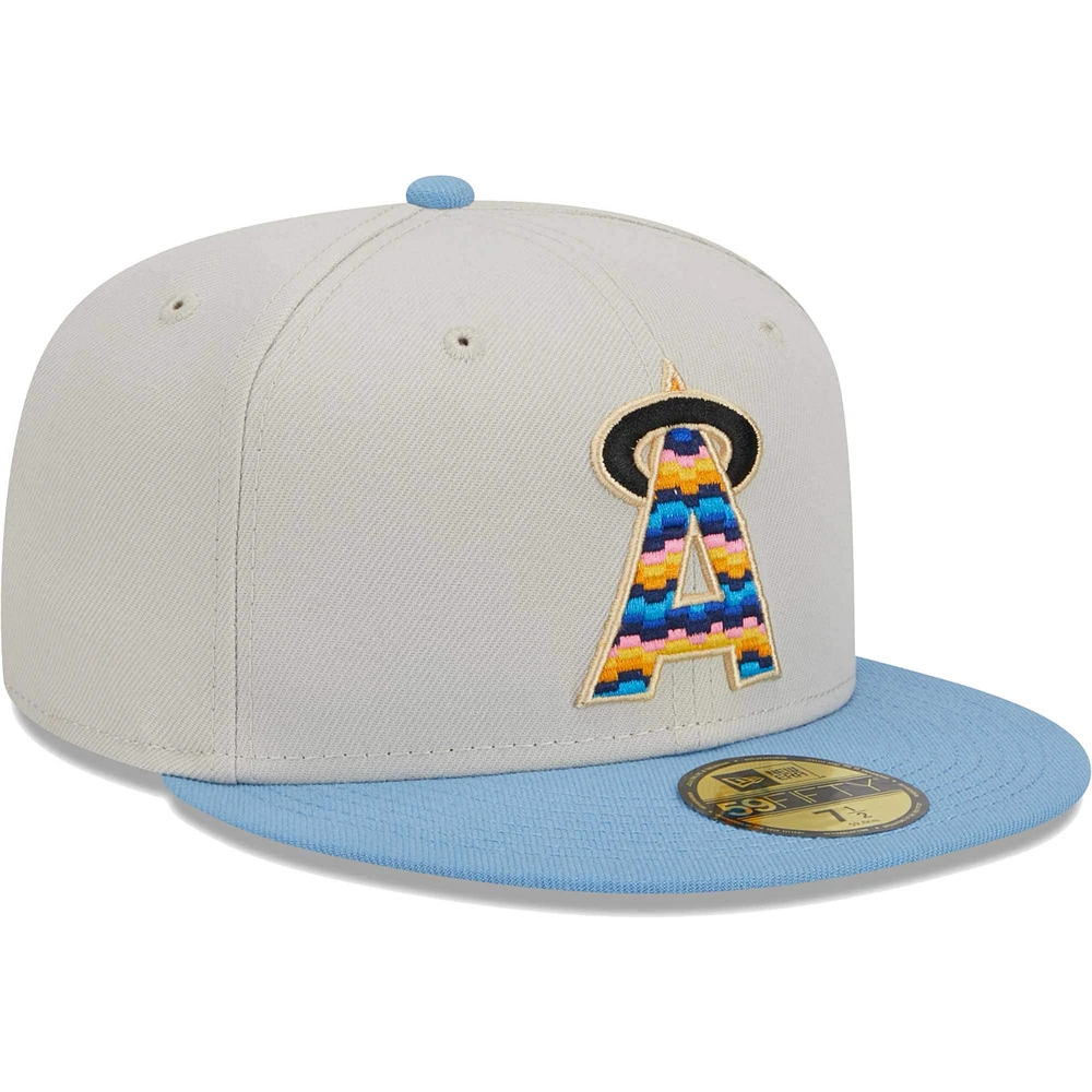 Casquette ajustée 59FIFTY California Angels Beach Front naturelle New Era pour homme