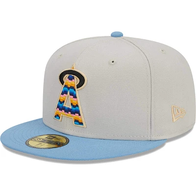 Casquette ajustée 59FIFTY California Angels Beach Front naturelle New Era pour homme