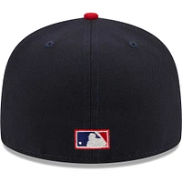 Men's New Era Navy California Angels Cooperstown Collection Retro Jersey Script 59FIFTY Fitted Hat