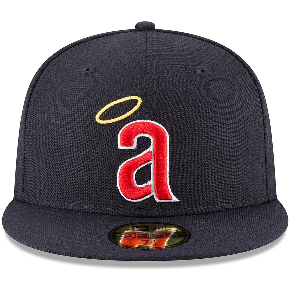 Men's New Era Navy California Angels Cooperstown Collection Wool 59FIFTY Fitted Hat