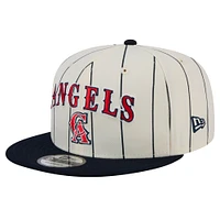 Casquette Snapback à rayures blanches 9FIFTY des California Angels de New Era pour homme
