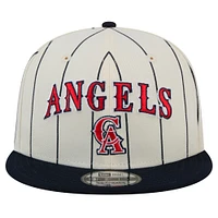Casquette Snapback à rayures blanches 9FIFTY des California Angels de New Era pour homme