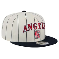 Casquette Snapback à rayures blanches 9FIFTY des California Angels de New Era pour homme