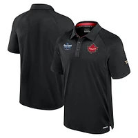 Polo Fanatics noir pour homme Canada 2025 4 Nations Face-Off Authentic Pro Poly