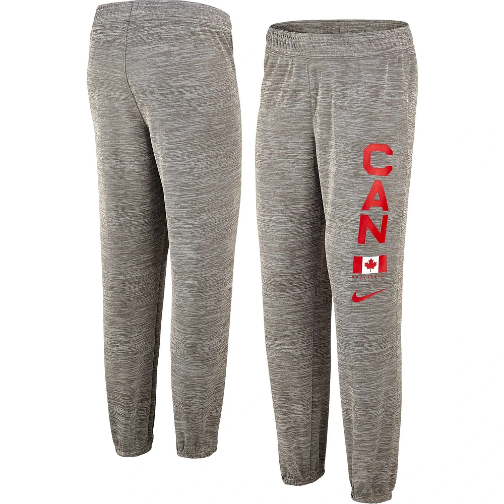 Women's Nike Gray Canada Basketball Practice Fleece Pants
