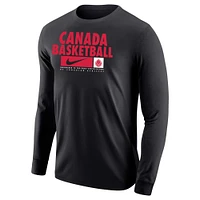 Men's Nike  Black Canada Basketball Core Long Sleeve T-Shirt