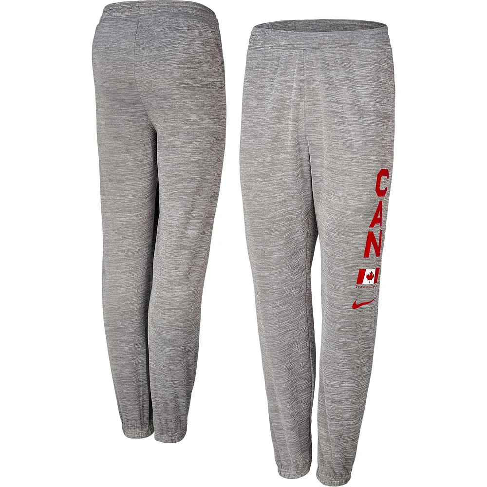 Men's  Nike Gray Canada Basketball Practice Fleece Pants
