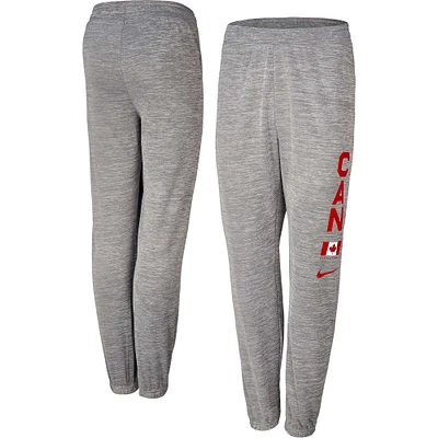 Men's  Nike Gray Canada Basketball Practice Fleece Pants