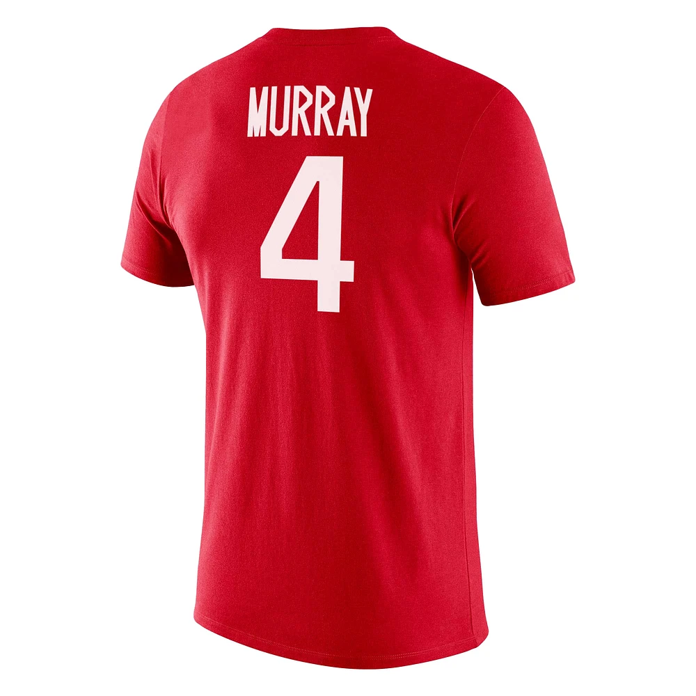Men's Nike Jamal Murray Red Canada Basketball Legend Name & Number Performance T-Shirt