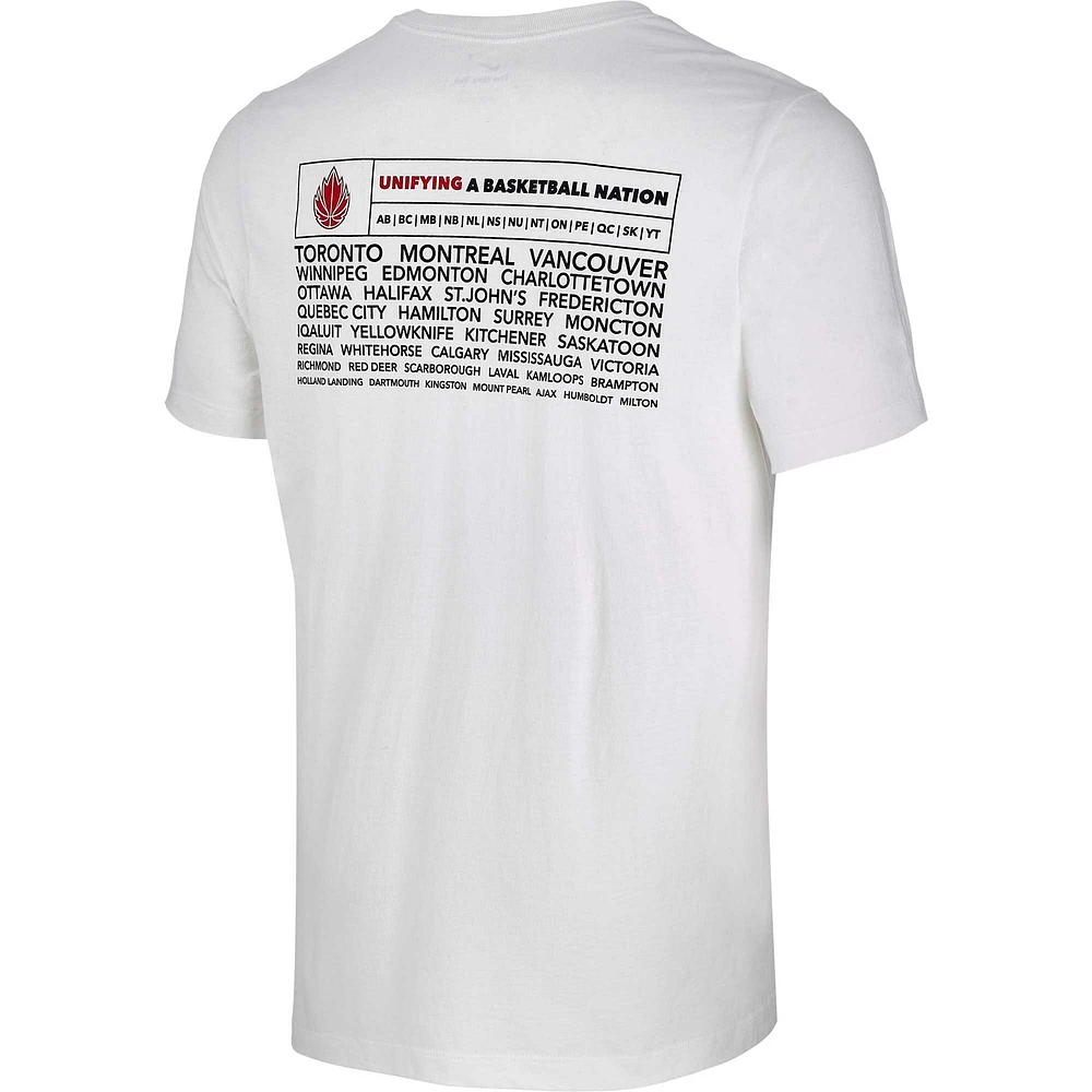 Men's Nike White Canada Basketball Unified Core T-Shirt