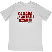 Youth Nike White Canada Basketball Core Athlete T-Shirt