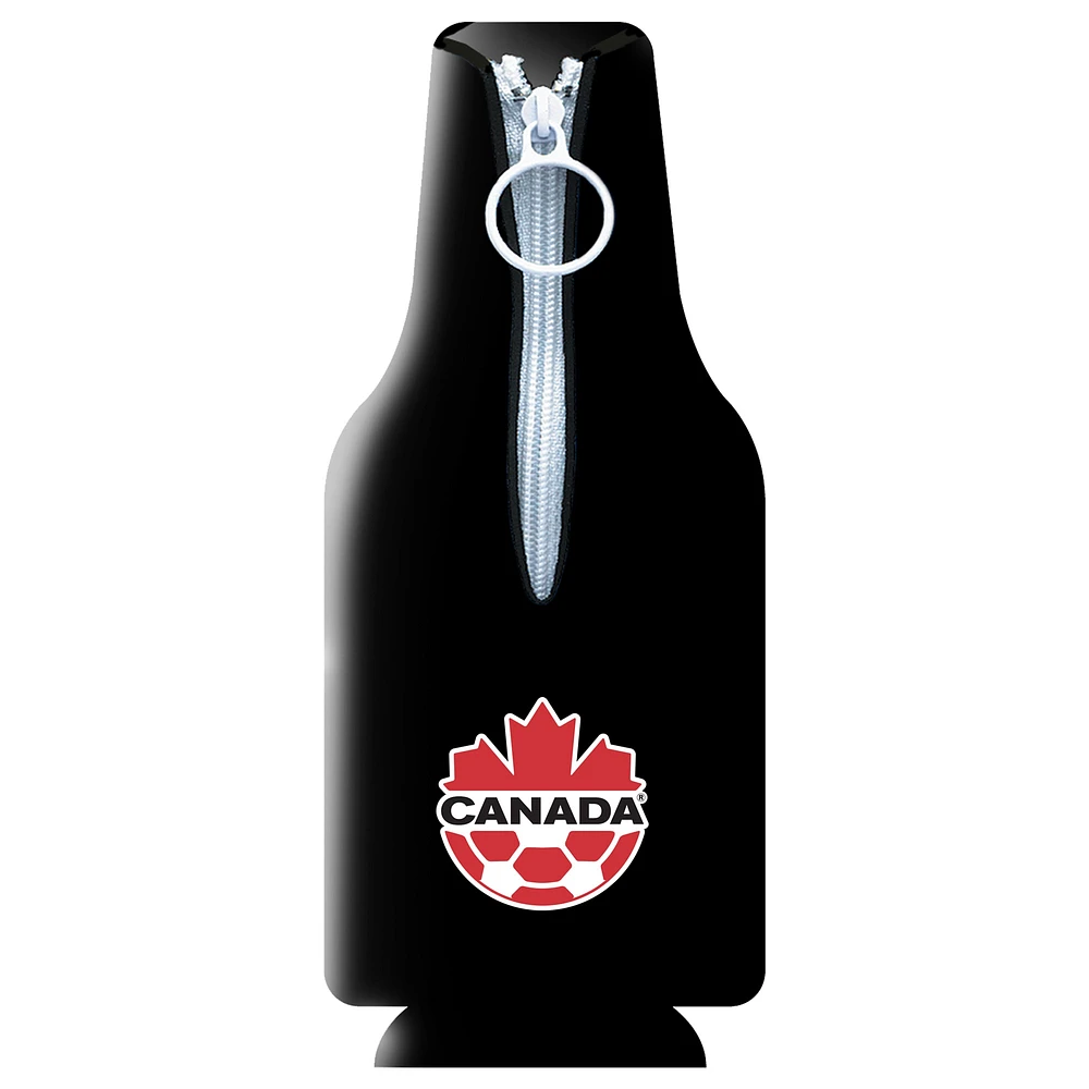 Black Canada Soccer 12oz. Logo Bottle Hugger