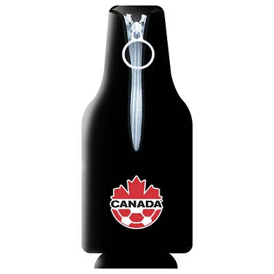Black Canada Soccer 12oz. Logo Bottle Hugger